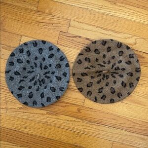 San Diego Hat Company Gray Leopard Beret